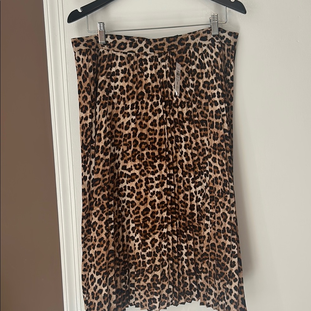 Ann Taylor Animal Print Midi Skirt